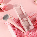Top down look at the dense cruelty free fibers of the Real Perfection face makeup tool