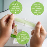 Close up of Nads facial wax strips packaging details and count