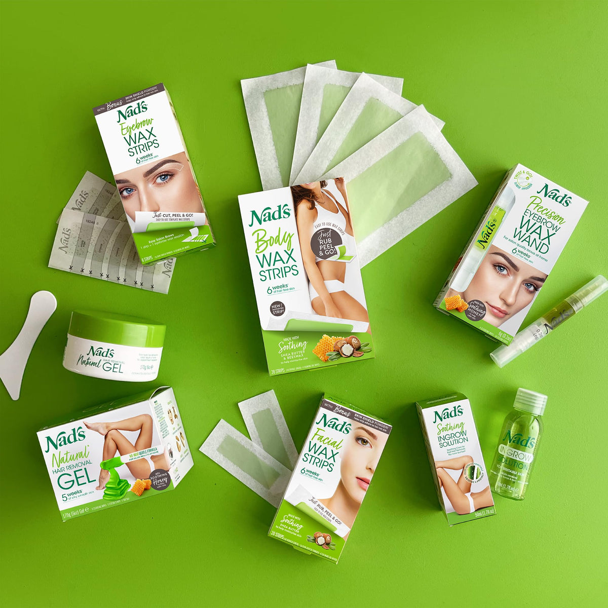 Nad's natural beeswax and shea butter face wax strips