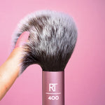 Real Techniques high definition cosmetic brush for building color on apples of the cheeks