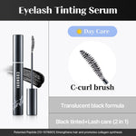 Cosnori eyebrow growth enhancer and lash tinting serum showing the dual action round tip brush for precise application.