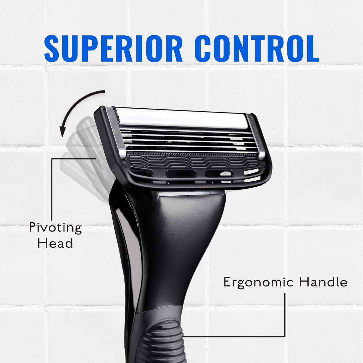 The complete authentic USA imported Jeremy's Razors packaging containing the durable handle and one triple blade cartridge.