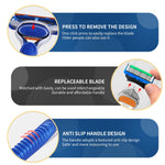 OENUASG shaving handle compatible with Fusion5 cartridge connection close up