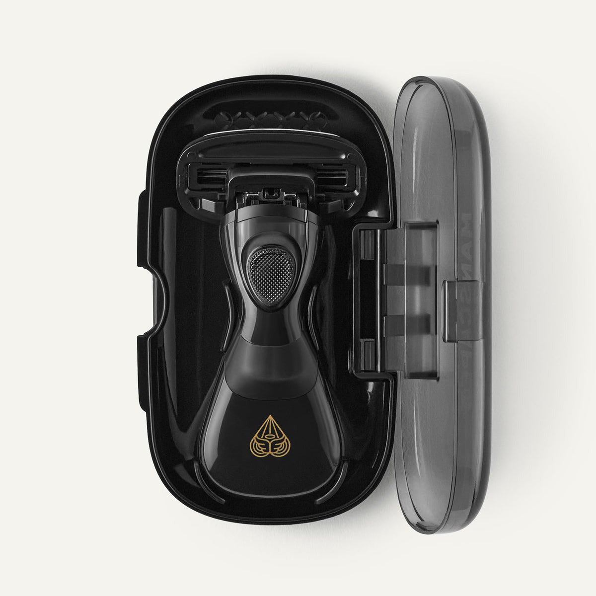 MANSCAPED precision razor head angle optimized for safe below the waist male grooming.