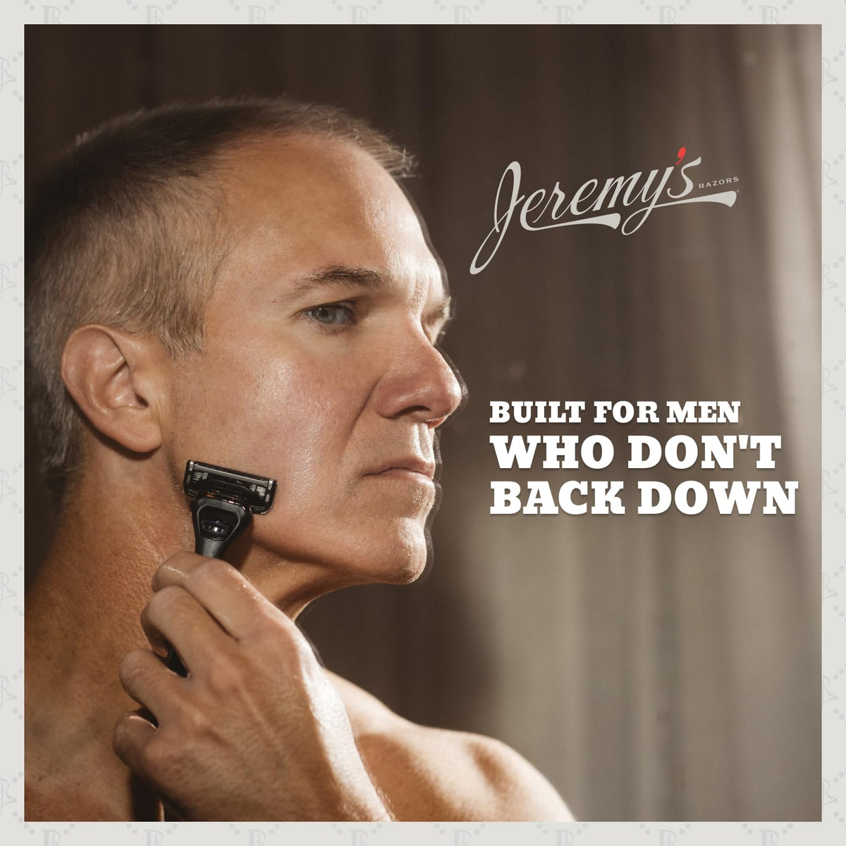 Side profile of the pivoting razor head showing the flexible contouring mechanics for a close shave
