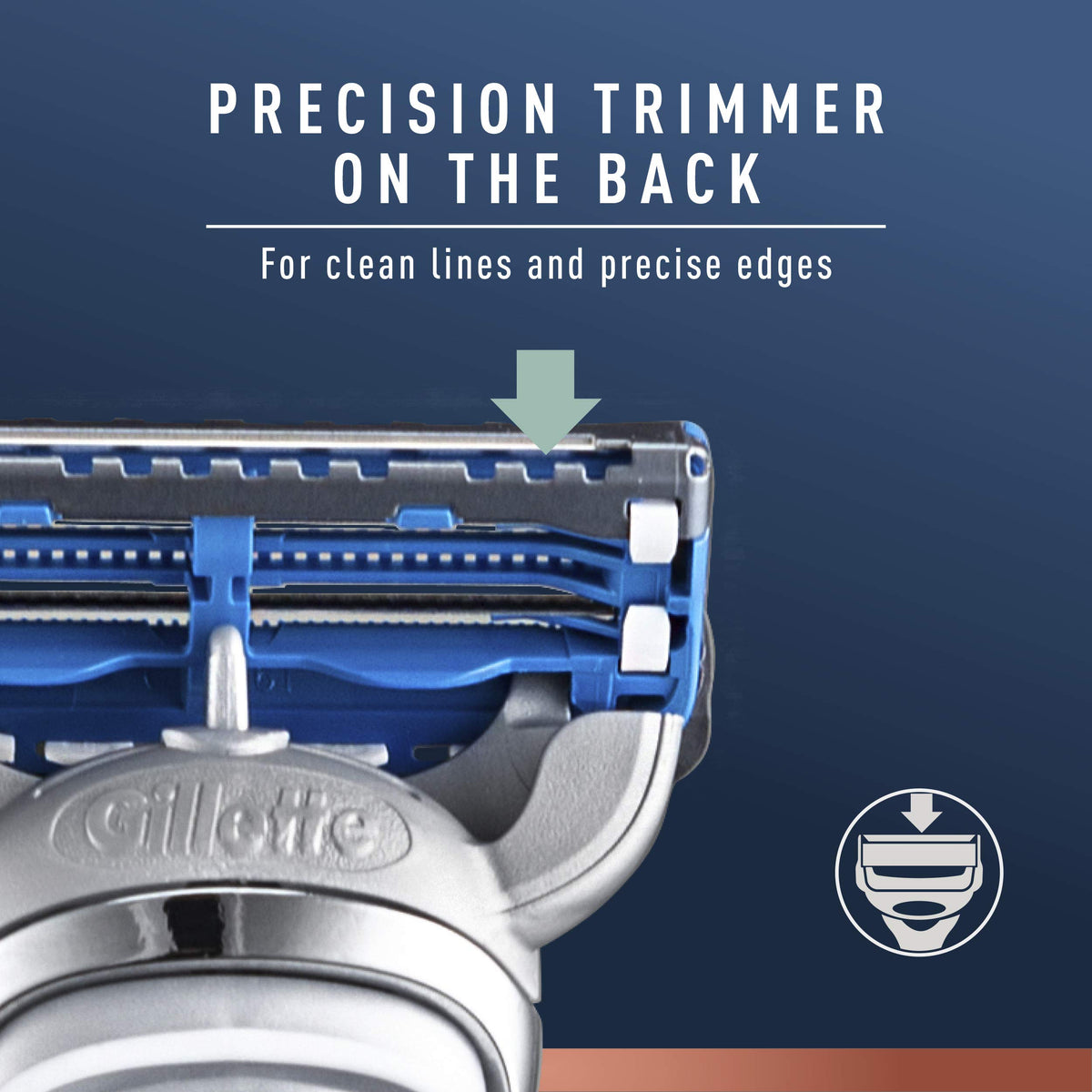 King C. Gillette sensitive skin neck razor unboxed showing handle and separate refills