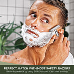 Zomchi platinum stainless steel shaving blades pack displaying twelve cartons of five blades