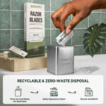 Zomchi double edge razor blades sixty count packaging for men and women wet shaving