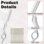 Danial hair cutting razor kit with 10 replacement blades