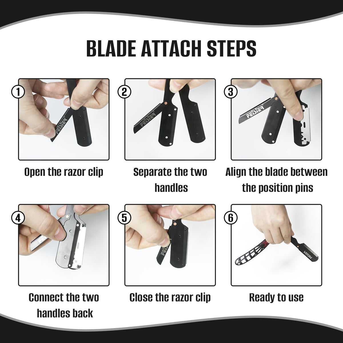 Feisier shavette razor kit for professional men grooming