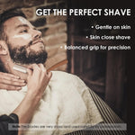 Ergonomic handle detail of Bangmeng straight edge razor