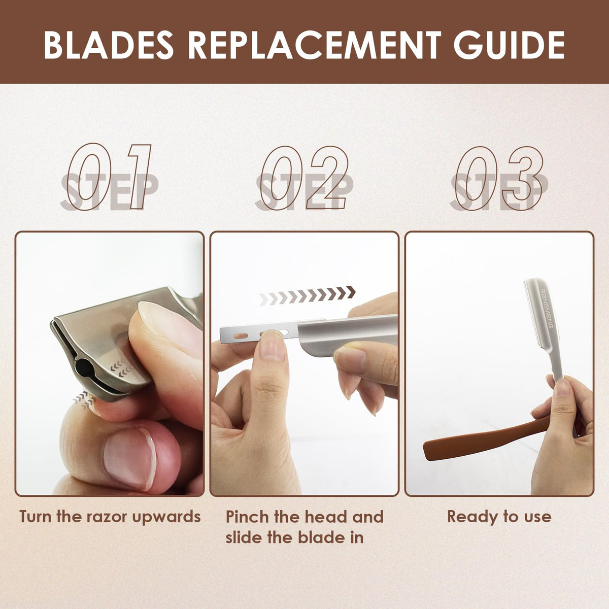 Bangmeng professional razor being used for beard grooming