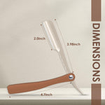 Side profile of Bangmeng stainless steel shavette for men