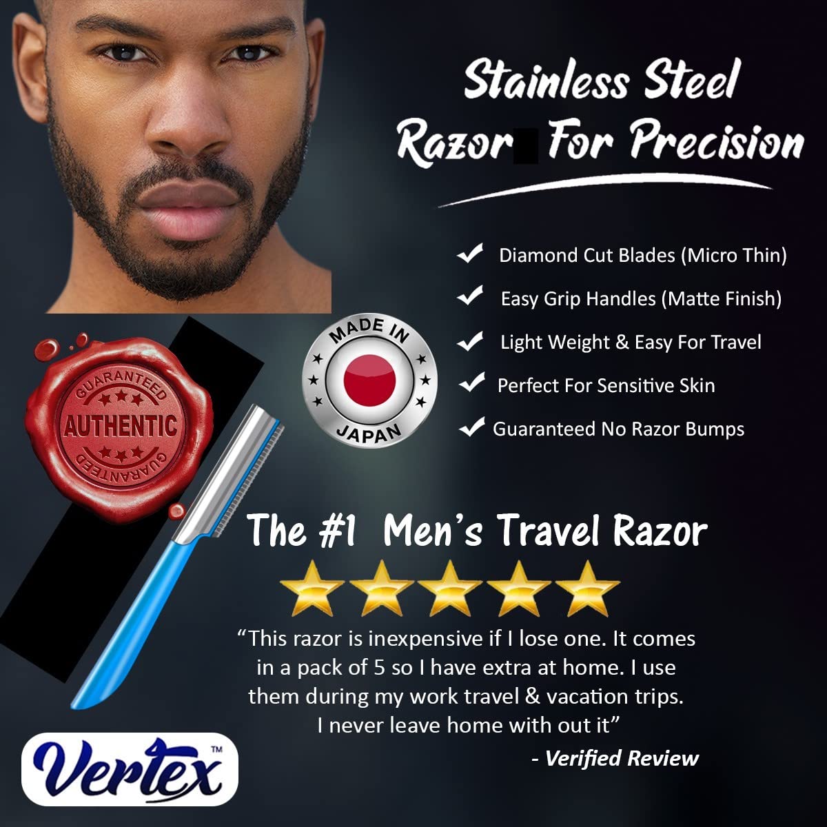 Vertex grooming tool compact design in hand