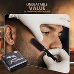 Matte black stainless steel straight razor by Utopia Care