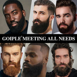Detailed product layout of all seventeen pieces in the imported beard shaping kit