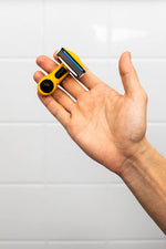 Side profile of the roller design on the authentic USA imported head razor