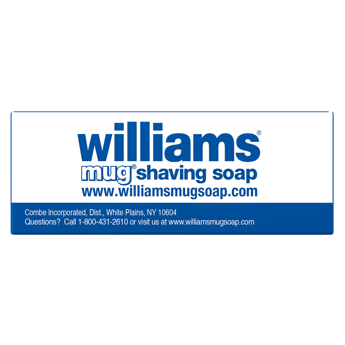 Authentic USA imported Williams Mug Shaving Soap packaging details