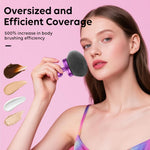 EOICCEOH 3.6 inch wide head kabuki brush ergonomic handle detail