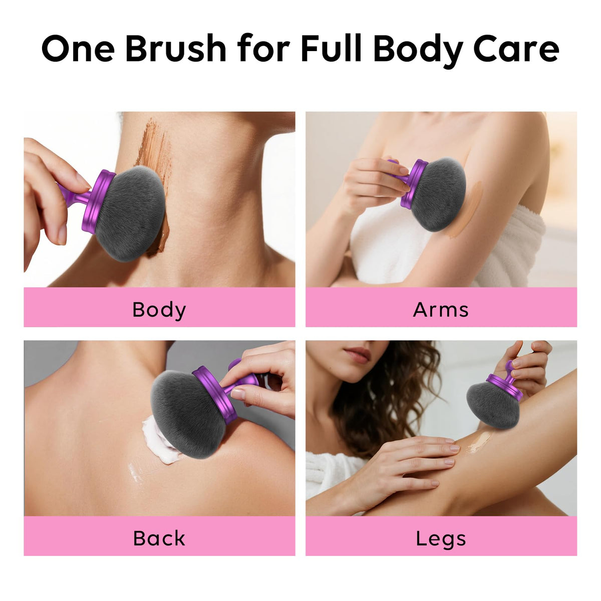 EOICCEOH extra large kabuki brush packaging and top view profile