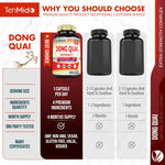 Side view of Tenmido vegan herbal supplement bottle