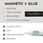 Applying Luxillia magnetic eyeliner on eyelid for lash application