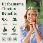 Back of Herbamama Black Cohosh bottle showing ingredients