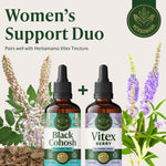 Herbamama Black Cohosh tincture packaging for hormonal support