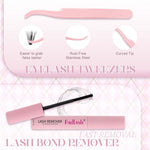 Fadlash 40D 0.07D individual lash tray showing dense wispy volume clusters