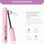 Dual ended lash bond and seal adhesive wand showing the individual mascara style brushes.