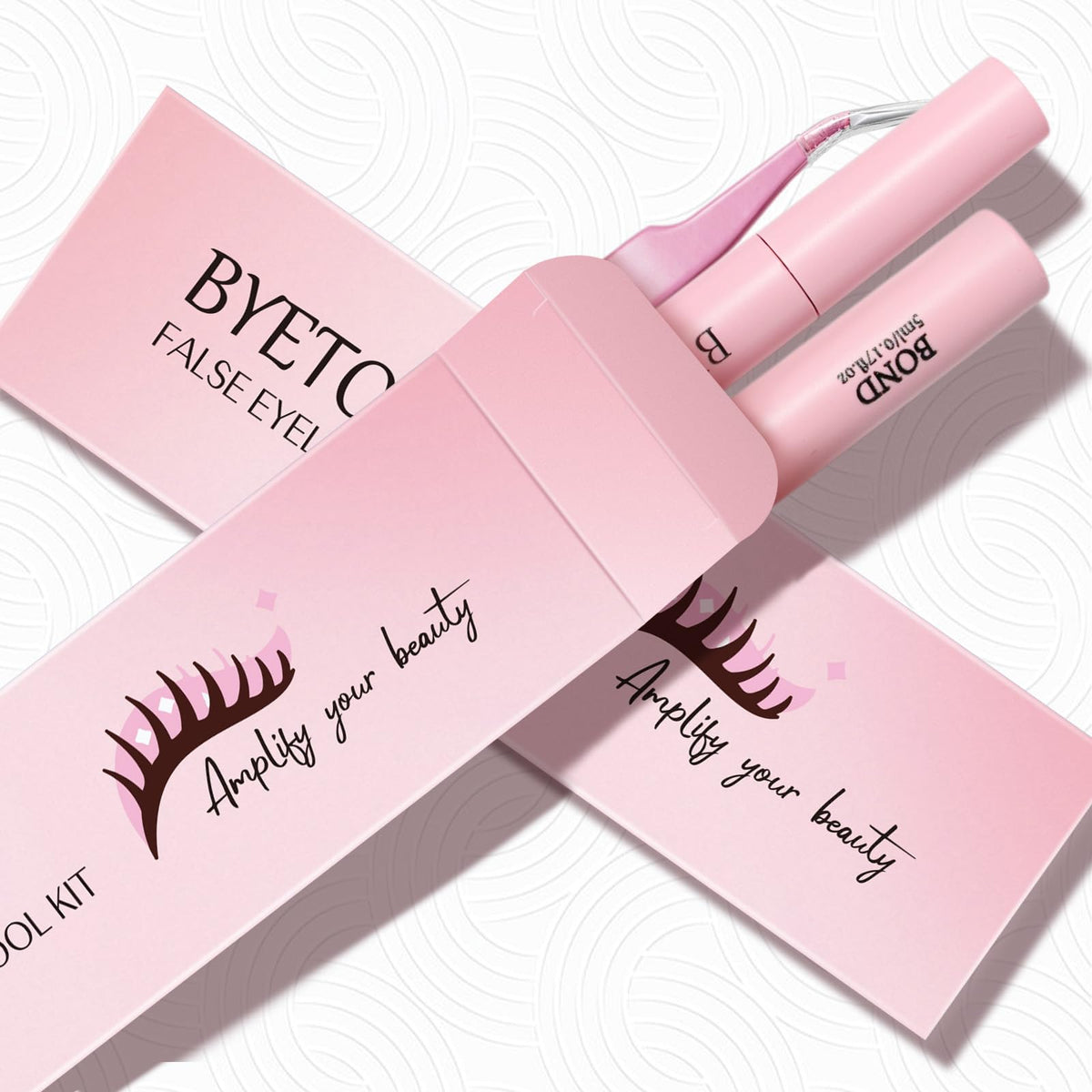 Step by step application diagram for applying DIY lash clusters using the bond and seal method.