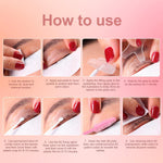 LUCKY CAT salon-grade eyelash perm kit application tools including mascara wands and eye patches.