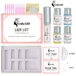 VedoAID Lash Curling Kit showing the various sizes of silicone eye shields and lift pads.