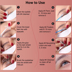 VedoAID Eye Lash Lift Kit demonstrating the comprehensive seventeen piece beauty setup.
