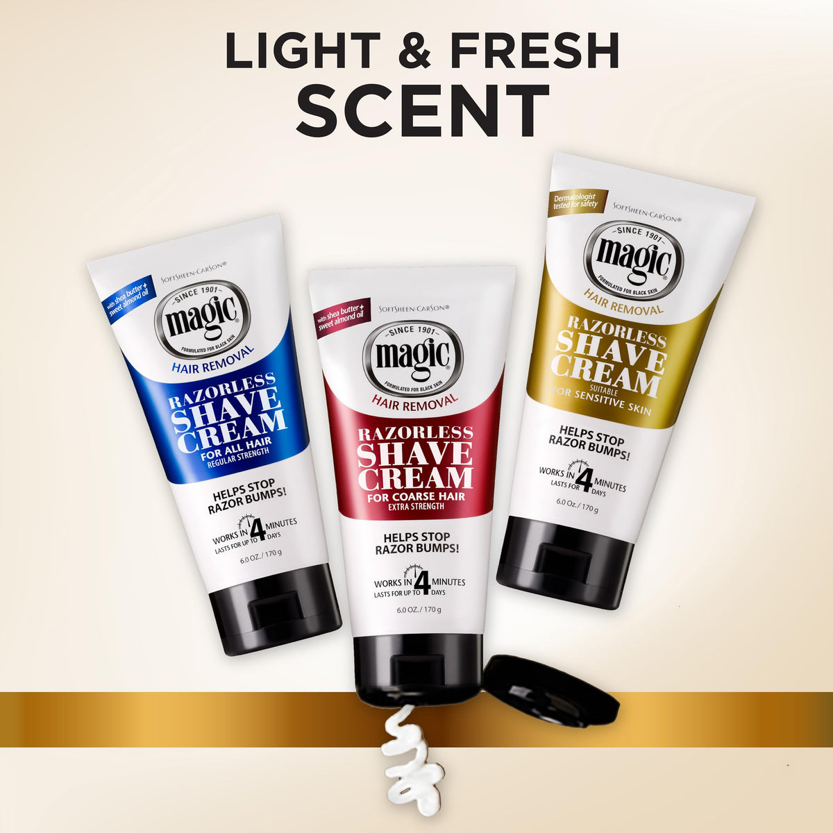 SoftSheen-Carson Magic Razorless Shaving Cream imported skincare packaging