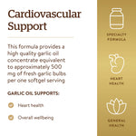 Imported Solgar heart health supplement softgels bottle side label.
