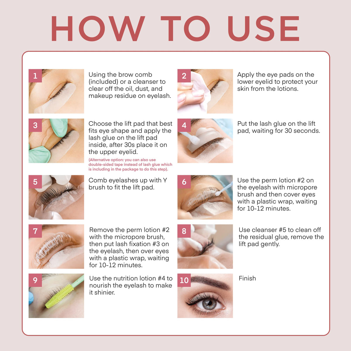 Professional DIY eyelash curling and eyebrow shaping kit packaging