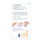 Dermatologist tested vegan wax strips by Sally Hansen showing multi-sized applications for upper lip and chin care