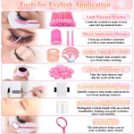 Close up view of the application tools and accessories for lash isolation