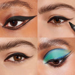 Wonderskin deep black eyeliner pencil texture and pigment swatch