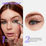 Close up of Wonderskin 1440 eyeliner packaging and branding