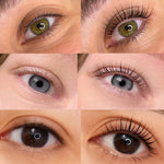 Clione Prime eyelash perming wave kit displaying the individually sealed hygienic lotion sachets and upgraded lash glue.