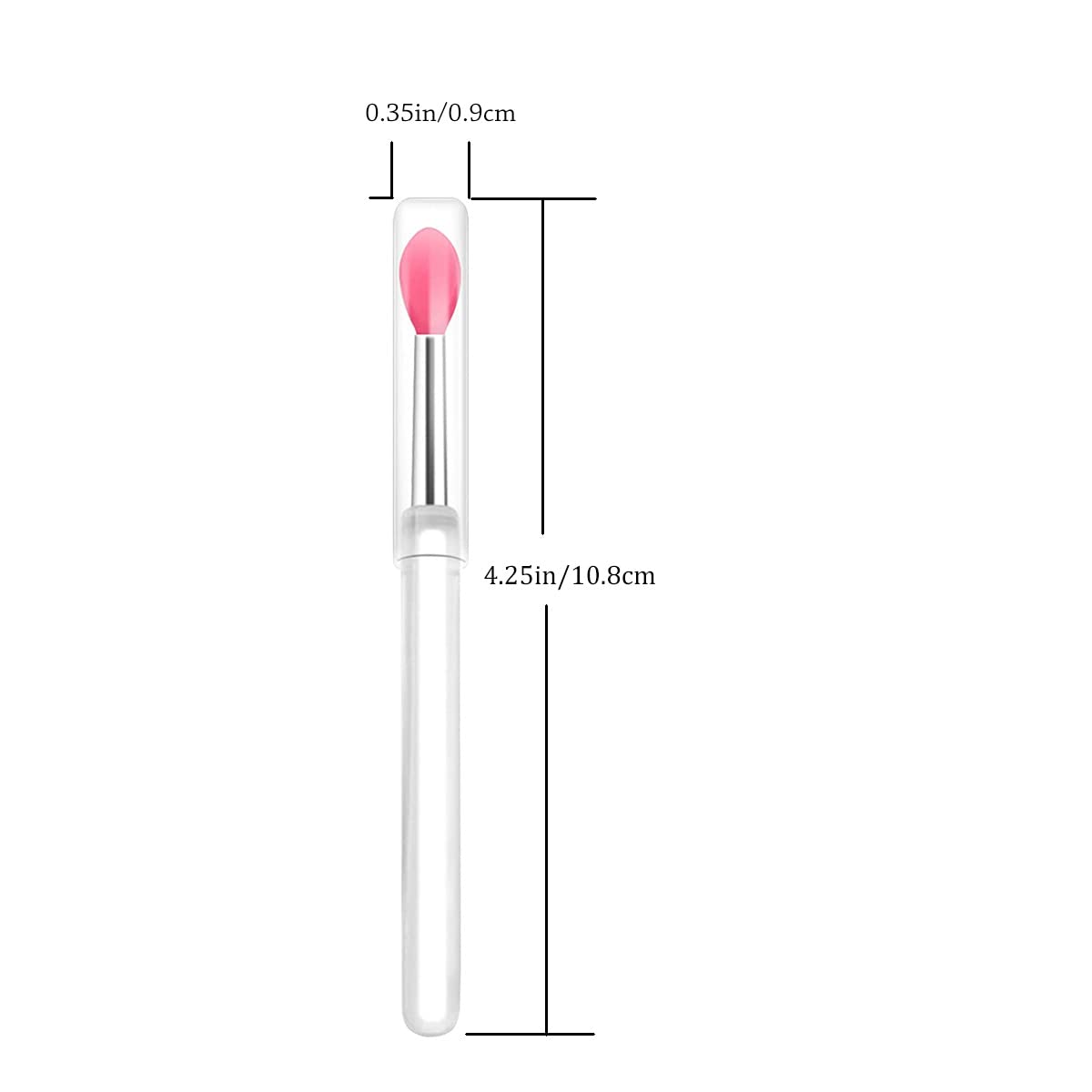 Close up of soft silicone lip applicator tip for cream products