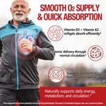 Natural stimulant free energy supplement softgels for adult daily vitality