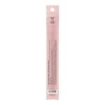 Side angle of the compact makeup brush demonstrating thin straight line capability