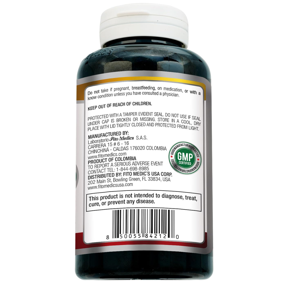 FITO MEDIC'S Lab cayenne pepper supplement 20 to 1 extract label specifications