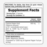 Vegan friendly 12000mg equivalent cayenne fruit capsules manufacturing quality seal