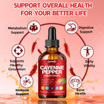 Sublingual dropper application of LAMFQA cayenne pepper liquid drops for rapid absorption