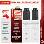 Side panel view of authentic USA imported Tenmido herbal complex bottle