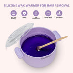 Collapsible electric wax machine with transparent lid and silicone handle for travel